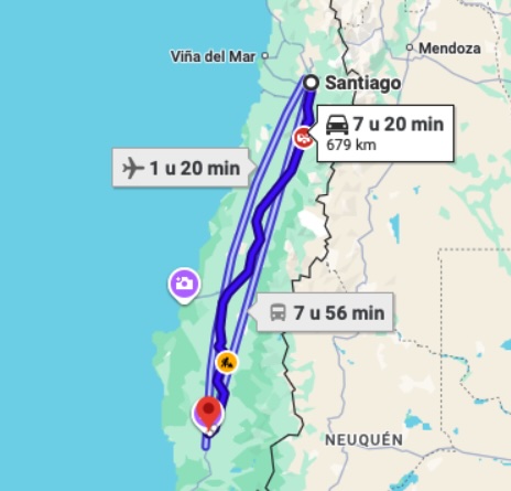 Chile Santiago to Lake District