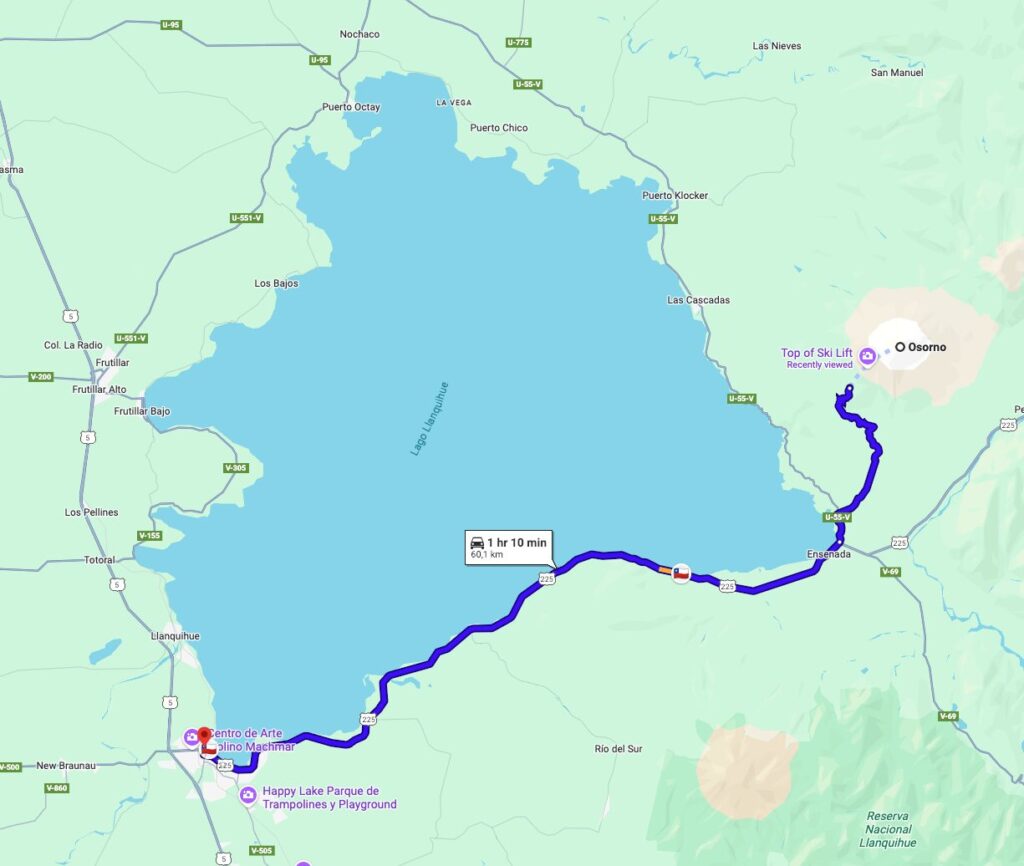 road from Puerto Varas to Volcano Osorno