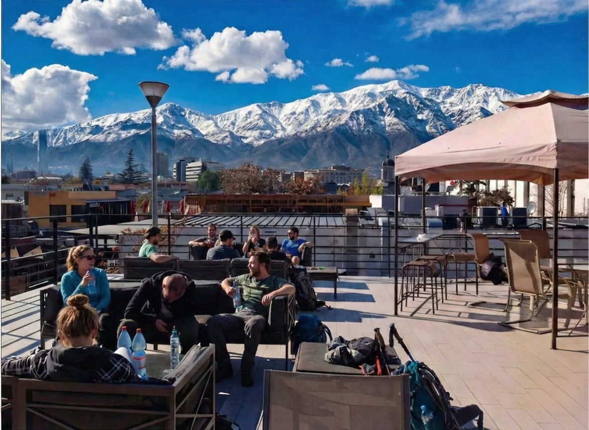 Santiago Chile hotel Guanako Rooftop Hostel